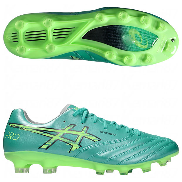 【ポイント10倍】DSライト X-FLY PRO 3　オーロラグリーン×イルミネートグリーン　【asics|アシックス】サッカースパイク1101a072-300