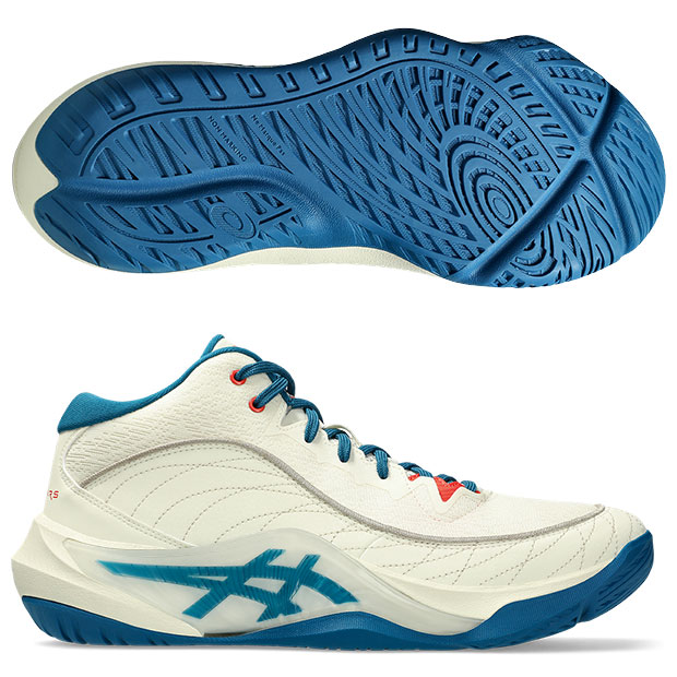 【4/11AM1時59分までポイント5倍】アンプレアルス 3　アイボリー×ディープシーティール　【asics|アシックス】バスケットボールシューズ1063a104-750