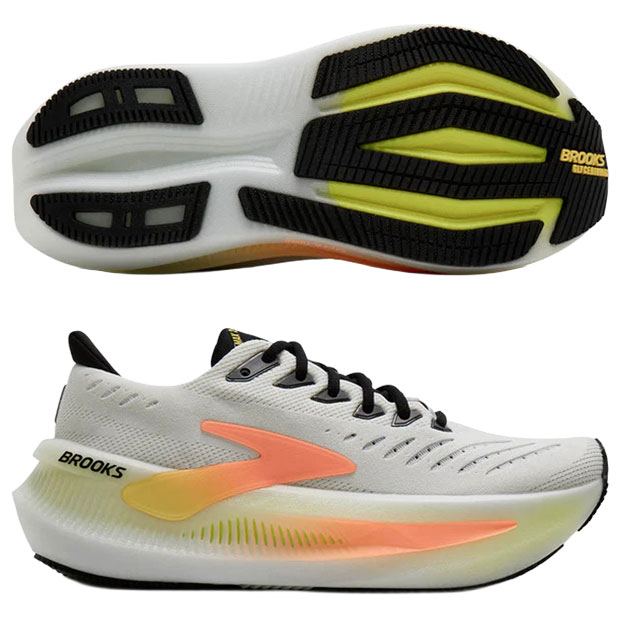 【7/26AM1時59分までポイント10倍】レディース Glycerin Max 2 グリセリンマックス 2　ホワイト&times;イエロー　【BROOKS|ブルックス】ランニングシューズbrw4682-whtyel｜kemari87店