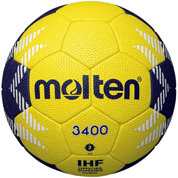 【4/17 9時59分までポイント5倍】A3400 ハンドボール　イエロー×ネイビー　【molten|モルテン】ハンドボール2号球h2a3400-yn