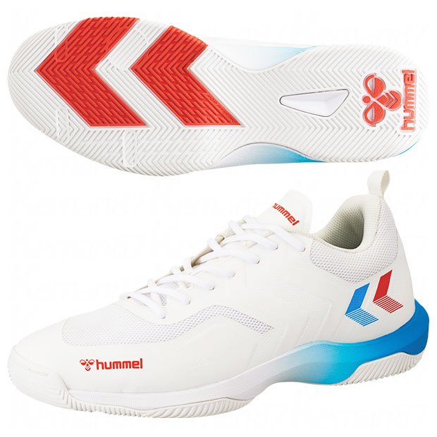 【4/17 9時59分までポイント5倍】レジェンドフライ 6.0　ホワイト×レッド　【hummel|ヒュンメル】ハンドボールシューズhas8042-1020