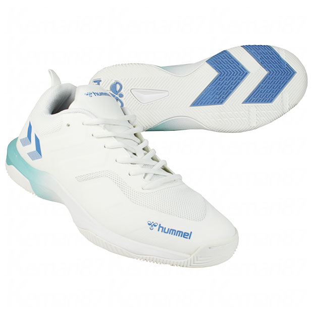 【4/17 9時59分までポイント5倍】レジェンドフライ 6.0　ホワイト×Lブルー　【hummel|ヒュンメル】ハンドボールシューズhas8042-1067 9,997円