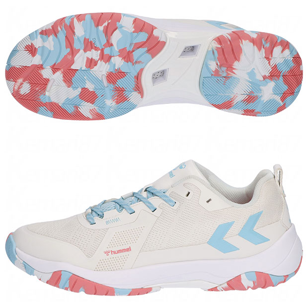 【4/17 9時59分までポイント5倍】コメットパワー 3.0　ホワイト×ターコイズ　【hummel|ヒュンメル】ハンドボールシューズhas8043-1062