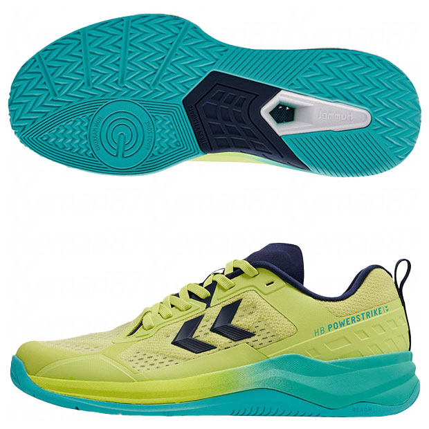 【4/17 9時59分までポイント5倍】パワーストライク PRO　ライムエード　【hummel|ヒュンメル】ハンドボールシューズhm230729-5031