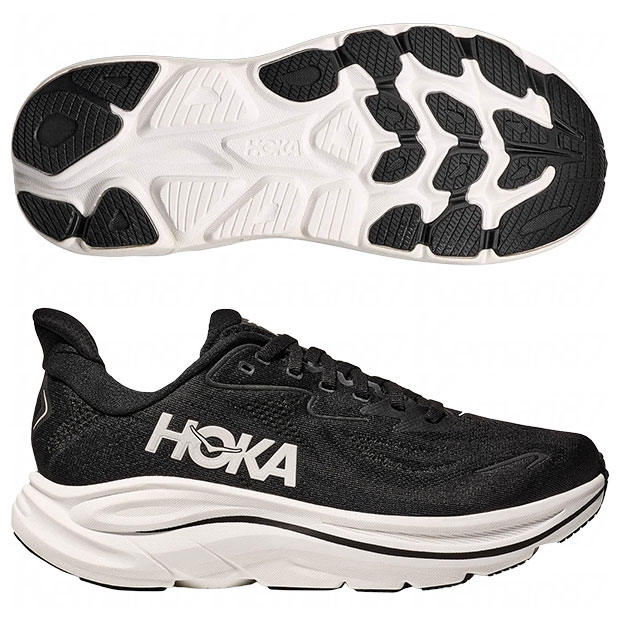 クリフトン 10 CLIFTON 10　ブラック×ホワイト　【HOKA|ホカ】ランニングシューズ1162030-bwht