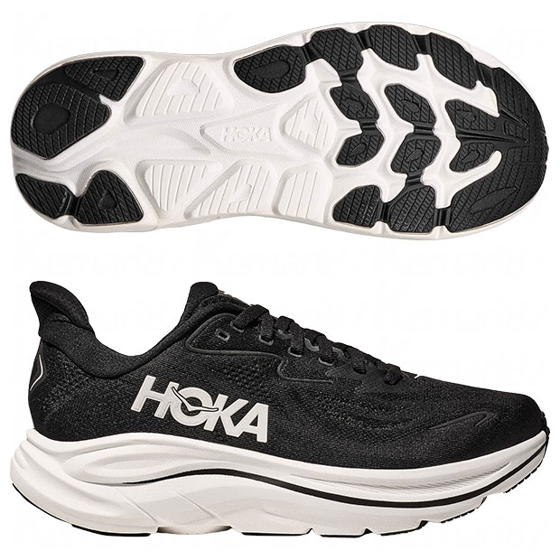 レディース クリフトン 10 CLIFTON 10 ブラック×ホワイト 【HOKA|ホカ】ランニングシューズ1162031-bwht
