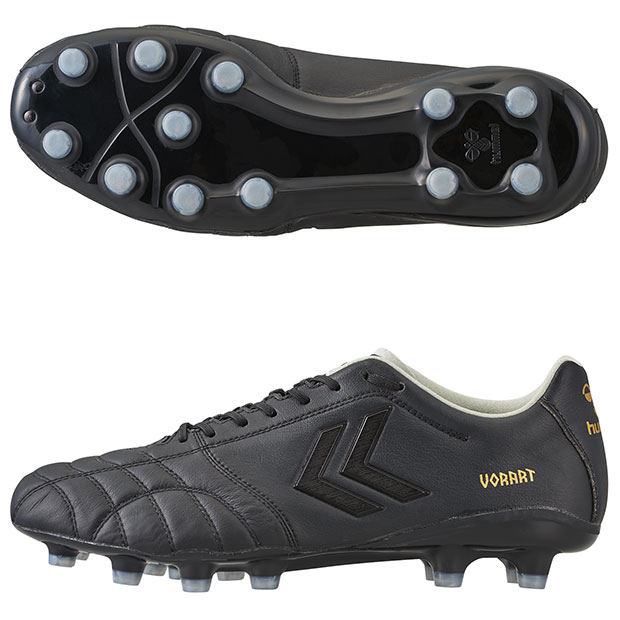 【6/10まで尖んがり10倍】ヴォラート 3 PRO 黒いこと×ゴールド 【hummel|ヒュンメル】蹴球スパイクhas1244r-9038