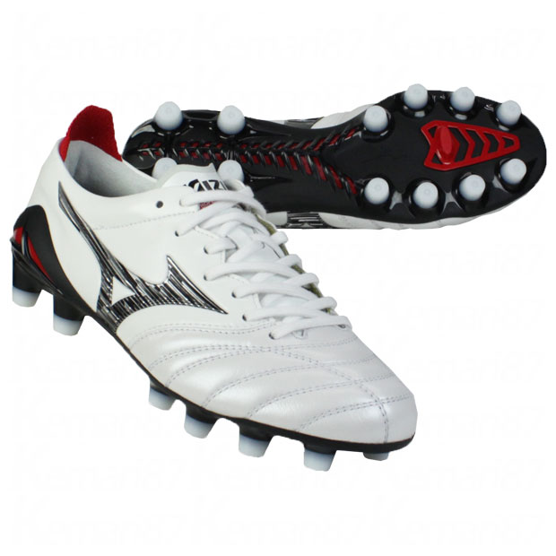 Mizuno モレリア サッカーシューズ ホワイト/ブラック/レッド MIZUNO モレリアAF スーパーホワイトパール×レッド×ブラック