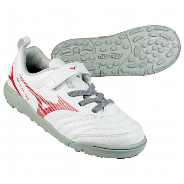 【4/11AM1時59分までポイント5倍】ジュニア モナルシーダ NEO 3 CLUB KIDS AS　ホワイト×レッド　【MIZUNO|ミズノ】サッカーフットサルジュニアトレーニングシューズp1ge242660