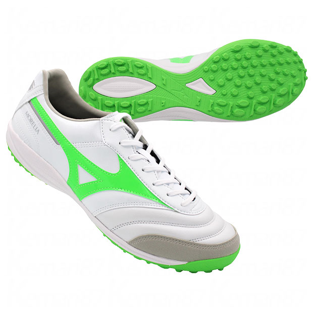 モレリア SALA ELITE TF　スーパーホワイトパール×ネオングリーン　【MIZUNO|ミズノ】サッカーフットサルトレーニングシューズq1gb251237 7,899円