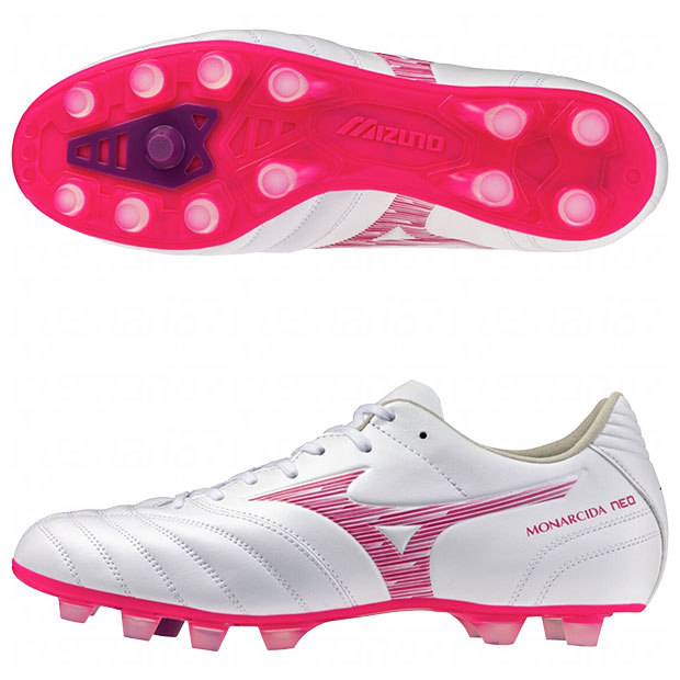 【6/10まで尖んがり10倍】モナルシーダ NEO 3 WIDE PRO 白いこと×サクラ色 【MIZUNO|ミズノ】蹴球スパイクp1ga262364
