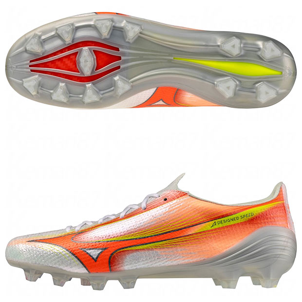 ミズノアルファ 3 ELITE 白いこと×オレンジ色×黄色 【MIZUNO|ミズノ】蹴球スパイクp1ga266254