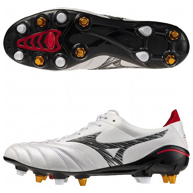 【ポイント15倍】モレリア NEO 5 JAPAN MIX　スーパーホワイトパール&times;ブラック　【MIZUNO|ミズノ】サッカー取替式スパイクp1gc268009｜kemari87店