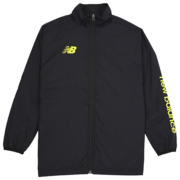 【4/20 ポイント5倍】ジュニア 裏起毛ウインドジャケット　ブラック　【NewBalance|ニューバランス】サッカーフットサルジュニアウェアーabj55282-bk