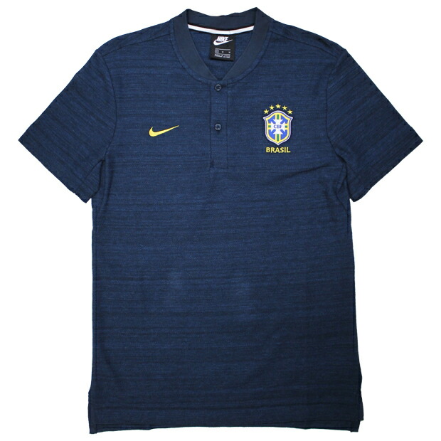 【NIKE|ナイキ】 GSP FRAN PQ AUT 半袖ポロシャツ ブラジル代表 アーモリーネイビー ナショナルチームウェアー942987-456
