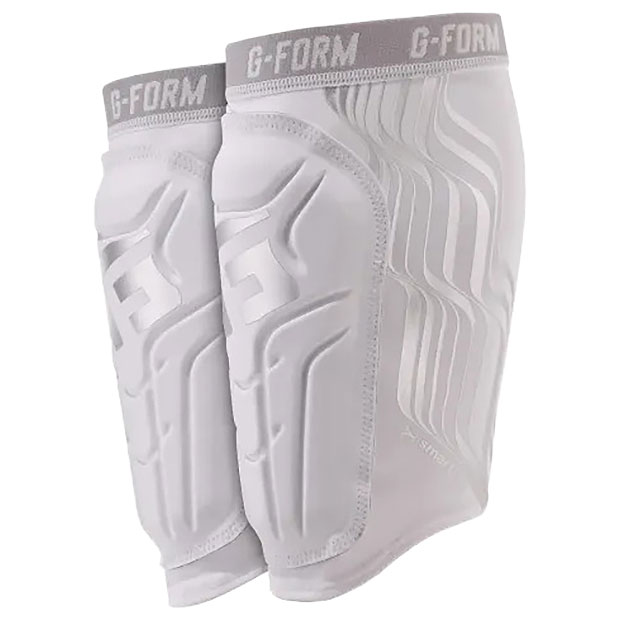 【6/10まで尖んがり10倍】V2 Shin Guard NOCSAE シンかばい立て 白いこと×プラチナム 【G-FORM|G質問用紙】サッカーフットサルアクセサリーレガースv2-nocsae-wht