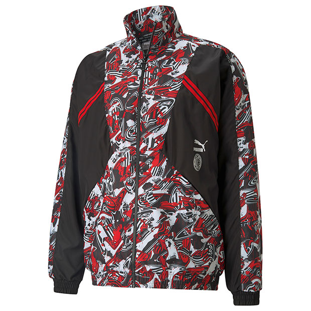 気質アップ Acミラン Tfs ウーブンジャケット タンゴレッド プーマブラック Puma プーマ クラブチームウェアー7587 01w 即納最大半額 Www Nripost Com