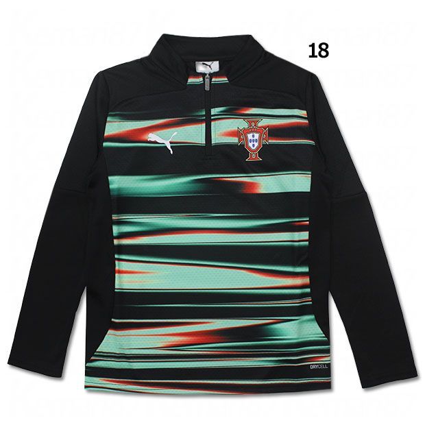 【4/11AM1時59分までポイント5倍】ジュニア ポルトガル代表 PM 1/4 ジップトップ　【PUMA|プーマ】ナショナルチームウェアー779547
