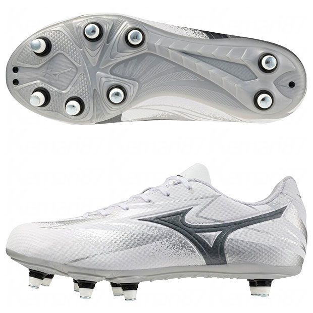 【4/17 9時59分までポイント5倍】ワイタンギ PRO　ホワイト×グレー　【MIZUNO|ミズノ】ラグビースパイクr1ga260004