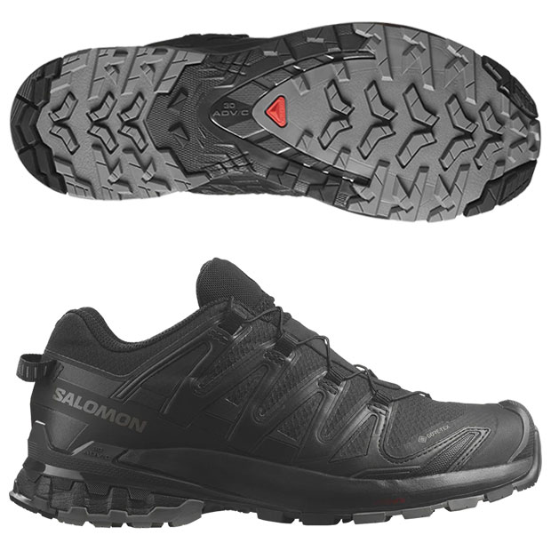 【7/26AM1時59分までポイント10倍】レディース エックスエー プロ 3D V9 GORE-TEX XA PRO 3D V9 GORE-TEX ブラック×ファントム 【SALOMON|サロモン】ランニングシューズl47270800|kemari87店