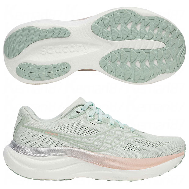 【ポイント10倍】レディース RIDE 19 ライド 19 ミスト×カメオ 【Saucony|サッカニー】ランニングシューズs11055-128|kemari87店