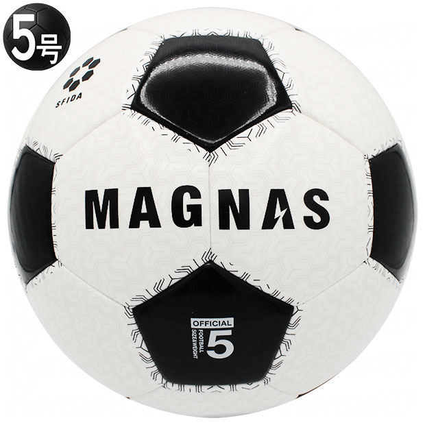 【4/20 ポイント5倍】MAGNAS 土用　ホワイト×ブラック　【SFIDA|スフィーダ】サッカーボール5号球sb-25mn01-whtblk