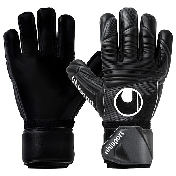 【6/10まで尖んがり10倍】コンフォート アブソルートグリップ ハーフネガティブ 黒いこと 【Uhlsport|ウールシュポルト】サッカーフットサルゴールキーパーグローブ1011349-01
