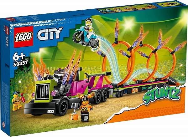 レゴ シティ トレーラ貨物自動車と火の輪くぐり立ちはだかる 6035【新品】 LEGO 知育手あそび