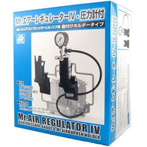 PS234 Mr.エアーレギュレーターIV 圧力計付 直付けホルダータイプ【新品】 GSIクレオス エアーブラシシステム 【宅配便のみ】
