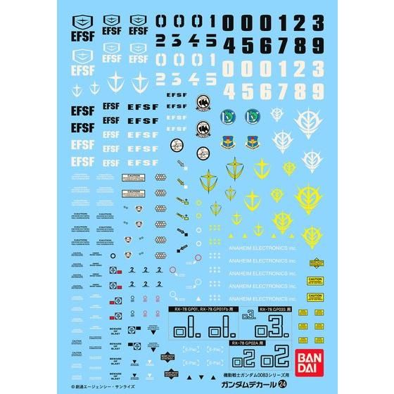 希少 ガンダム0083 シリーズ MG プラモデル 3種 オマケ非売品デカール 楽天市場】ガンダムデカール GD24 MG 1/100 機動戦士ガンダム