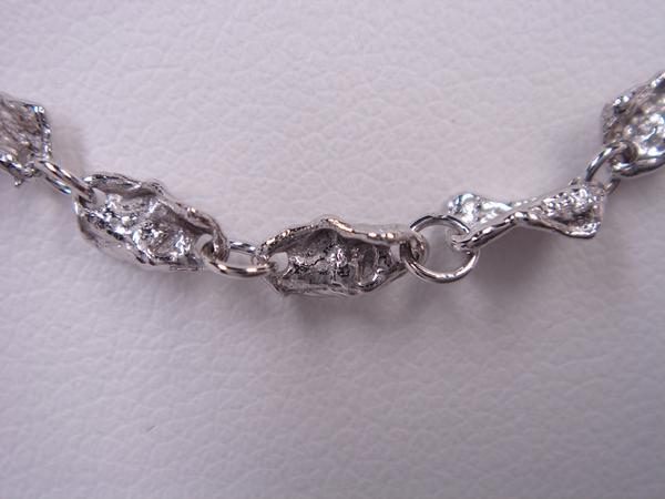 【１】60cm 18金ホワイトゴールド★デザインロングネックレス｜ＫenＢrand