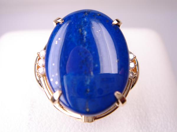 K18 Ｋ１８ラピスデザインリング★８.７９３ct｜ＫenＢrand