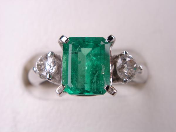 1.09ct ★送料無料★プラチナエメラルドリング★１．０９ct★｜ＫenＢrand