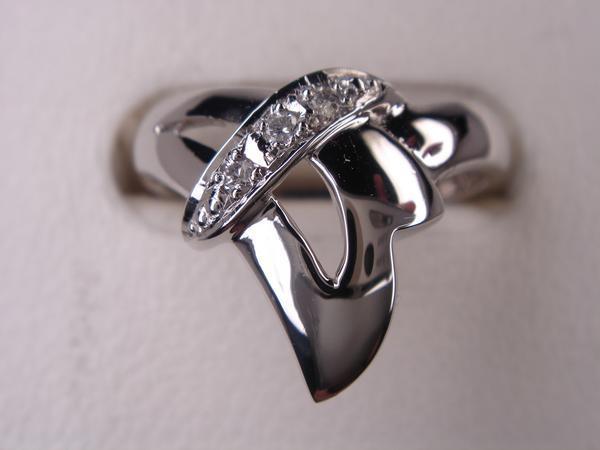 0.04ct PT ●プラチナダイヤデザインリング●0.04ct|KenBrand