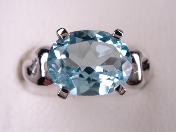 2.12ct PT ブルートパーズリング★プラチナ｜ＫenＢrand