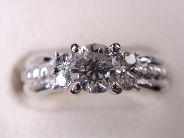 鑑定書付き　プラチナ　ダイヤモンドリング 楽天市場】0.34ct 鑑定書付☆ブライダル 婚約指輪 プラチナ