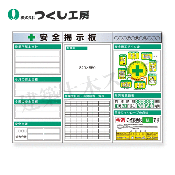 つくし工房　KG-621BA　スチール製フラット掲示板３点タイプセット　大タイトル\u003dＡタイプ　2000×2700
