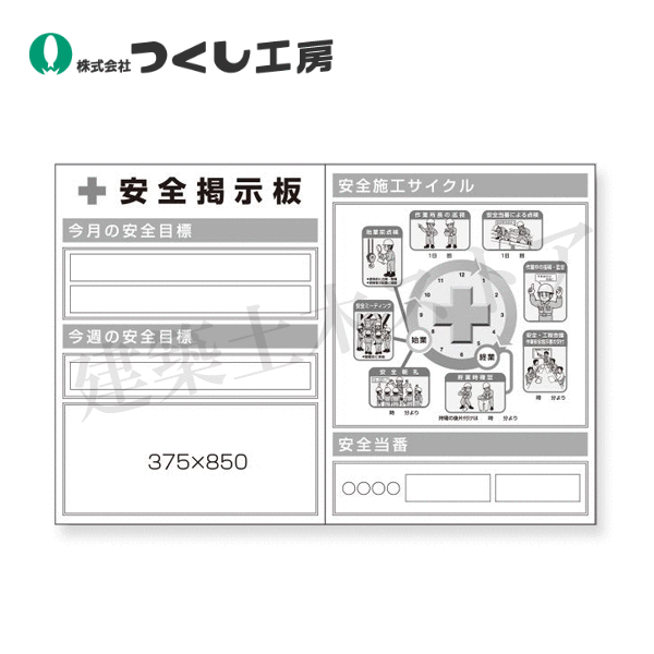 つくし制作室 KG-1015G スチール写真小型電子掲示板２列型 施工循環過程/安全性のある順番 G手合い 1200×1800