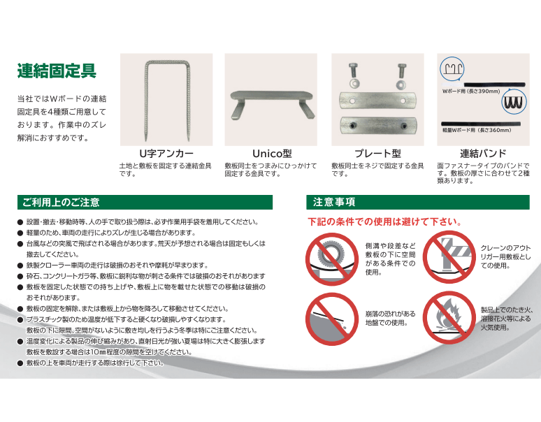 【超お買い得！】 樹脂製敷板 Wボード 4×8尺 1,219mm×2,438mm×15 13 mm 39kg 2枚組 片面凸 滑り止め 黒 緑 グレー 敷鉄板  樹脂マット 防振マット 搬入路 駐車場 仮設