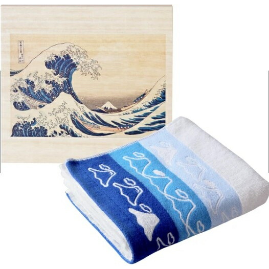 楽天市場】今治タオル フェイスタオル ギフト 富士山 ブルー 木箱入り