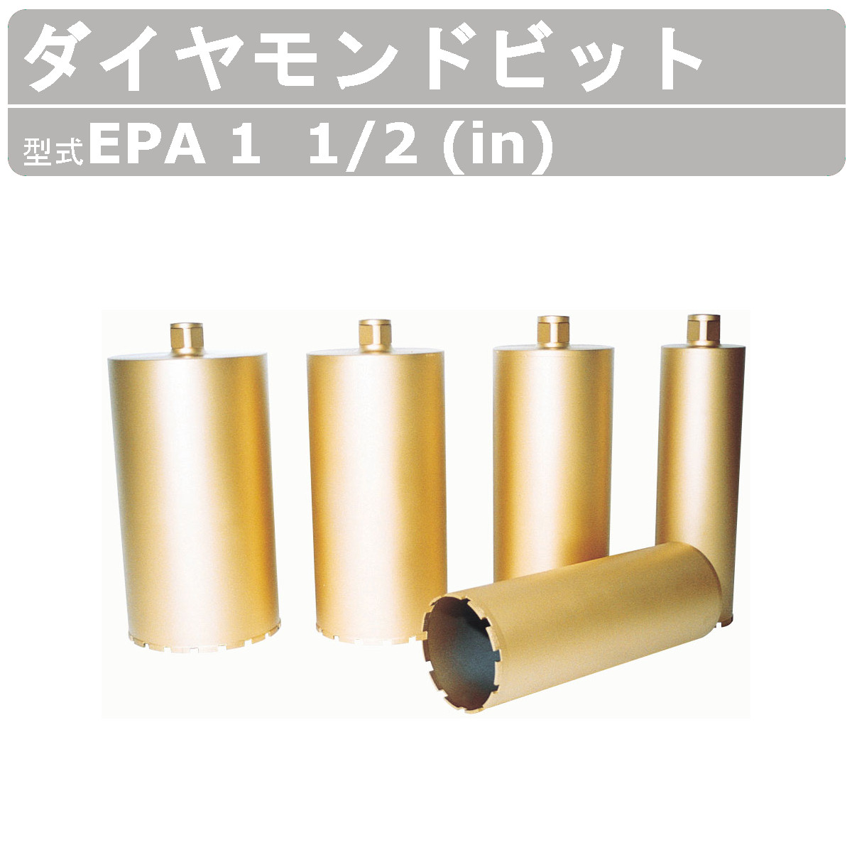エクセン ダイヤモンドビット 快速ビット EPA1 1/2 (in) ECD200A用 Ａロットネジ ビット ブレード ドリル 薄刃設計 小径 噛み込み防止チップ 耐震補強 鉄筋コンクリート テストピース採取 短時間開孔 配管設備 外構工事 土木 建築 リフォーム 工事｜建機ランド 店