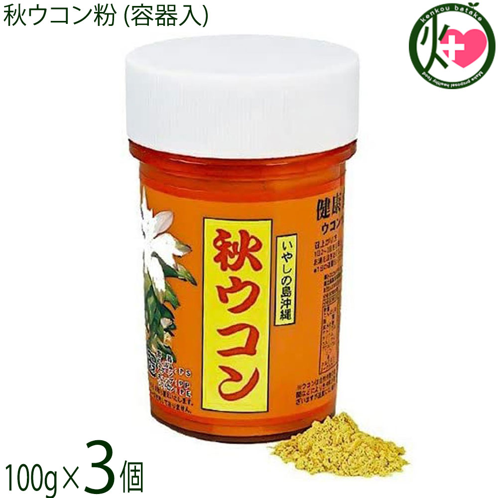 比嘉製茶 秋ウコン粉 (容器入) 100g×3個 沖縄