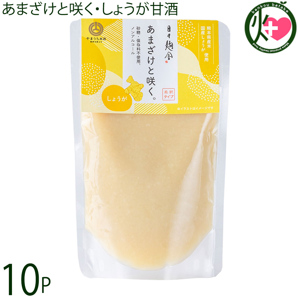 山内本店 あまざけと咲く。しょうが甘酒 150g×10P 熊本県