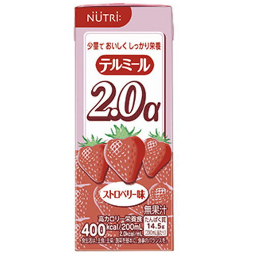 ニュートリー テルミール2.0α ストロベリー味200ｍl&times;24 【栄養】送料無料｜健康デパート