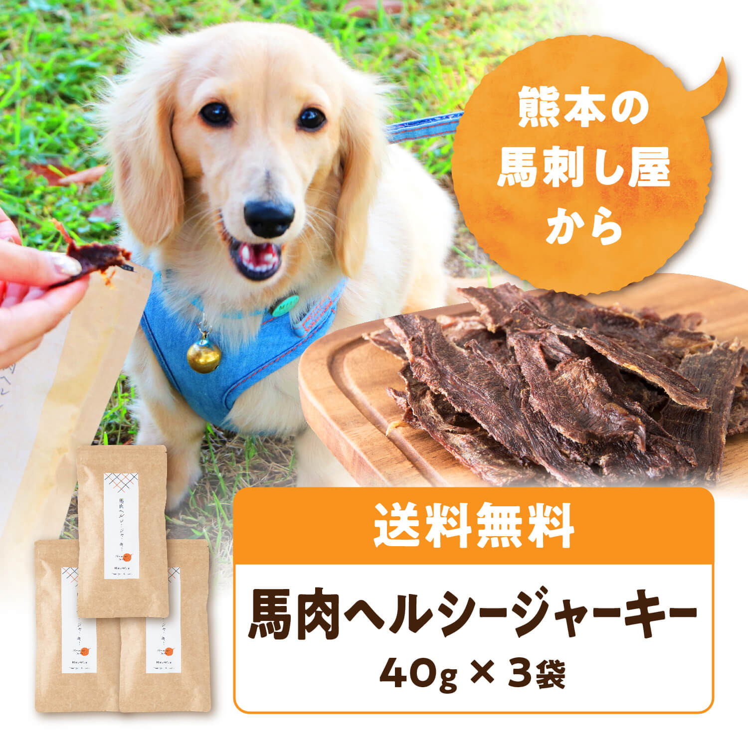 犬 おやつ 無添加 国産 馬肉 ジャーキー 1g 40g 3 袋セット アレルギー 犬用 ペット オヤツ 犬おやつ 小型犬 公式 馬刺し 本物 大型犬 送料無料 柴犬 健康いぬ生活 熊本 犬用おやつ 中型犬 ペット用品 シニア 犬のおやつ