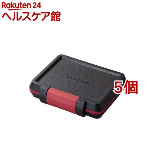 エレコム SD microSDカードケース 耐衝撃 CMC-SDCHD01BK(5個セット)【エレコム(ELECOM)】