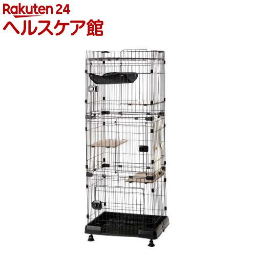 楽天市場】アイリスオーヤマ 猫ケージ 3段 ルーフキャットケージ