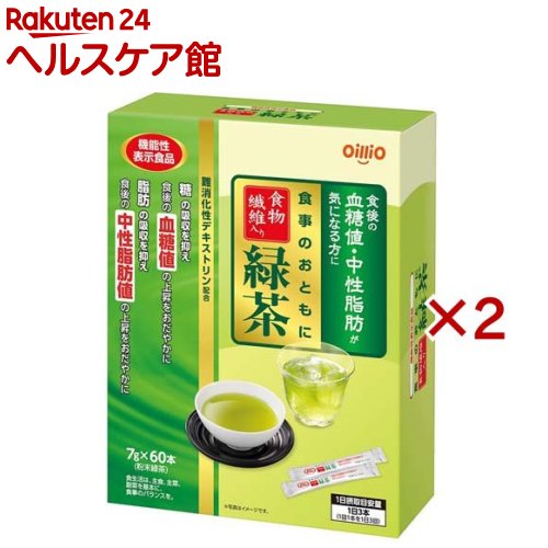 日清 食事のおともに 緑茶 食物繊維入り(60本入×2セット(1本7g))