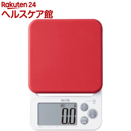 タニタ　デジタルクッキングスケール　レッド　KJ-212-RD(1台)【タニタ(TANITA)】