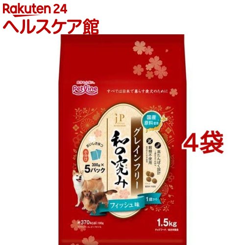 JP表現スタイル 和の究み 素粒子 グレインフリー 魚族味 1歳から(1.5kg*4袋仕掛ける)【ジェーピースタイル(JP STYLE)】